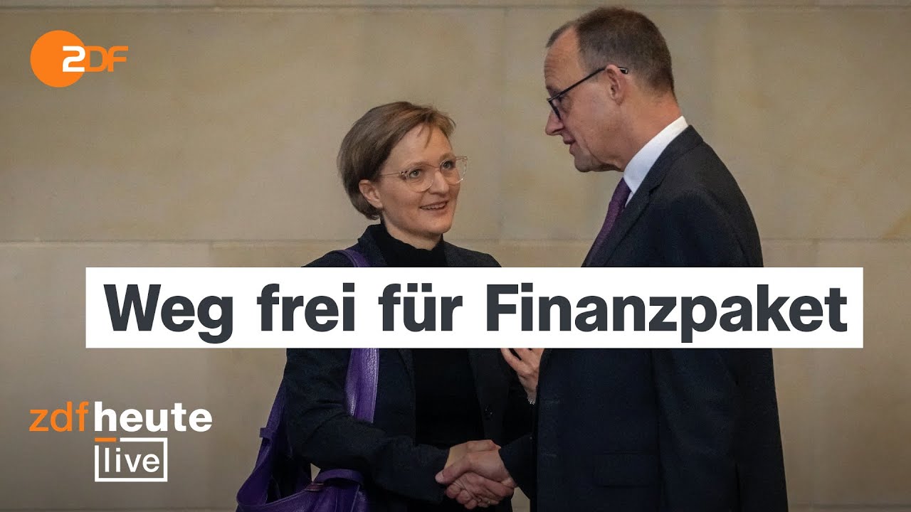 Gr&uuml;ne stimmen Milliarden-Pl&auml;nen von Union und SPD zu | Statement und Analyse bei ZDFheute live