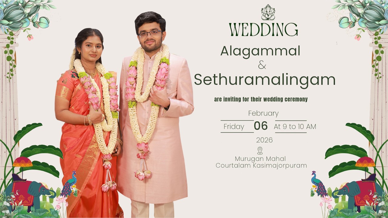 🔴Live: WEDDING - ALAGAMMAL & SETHURAMALINGAM