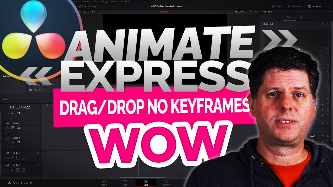 WOW - Animate Express / Easy Powerful Animations / Davinci Resolve Tutorial
