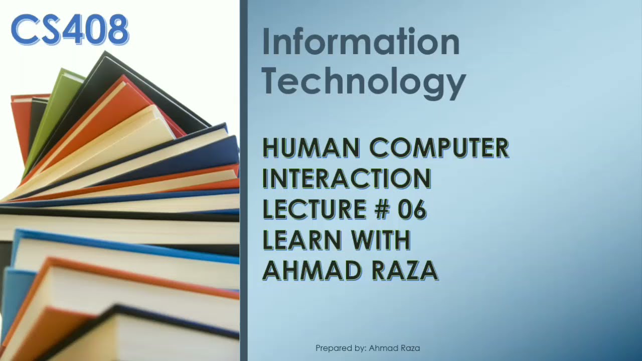 CS408 lec 6| cognition psychology| human computer interaction by Ahmad raza in Urdu