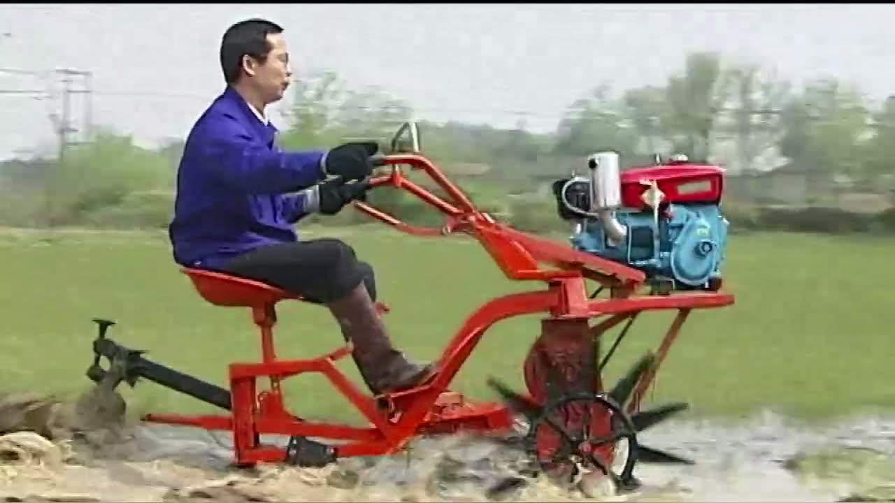 Small-scale mono-wheel three-point balancing support Field Rice farm cultivator