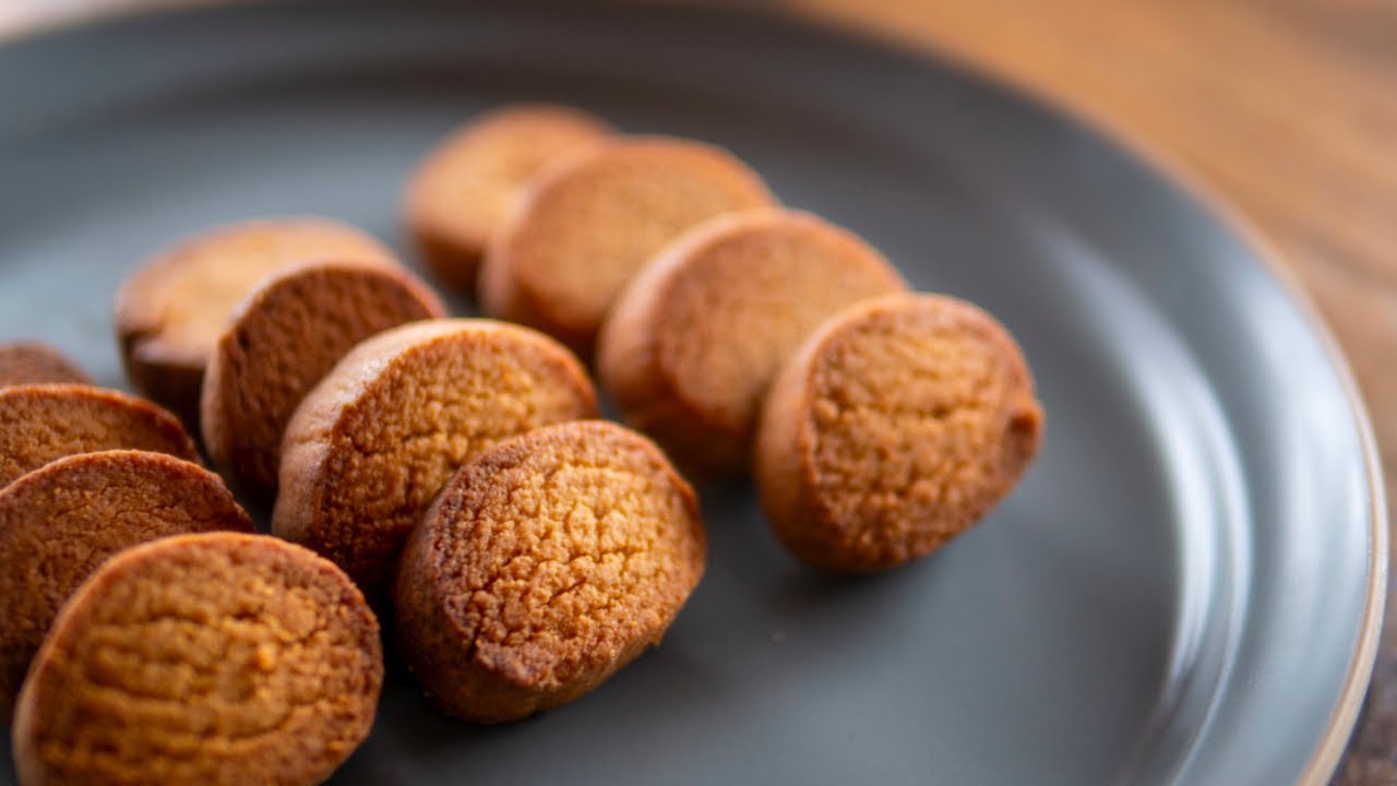 【小麦粉不使用】低糖質で簡単なサクホロ食感のきなこクッキー // Low Carb Kinako Cookies