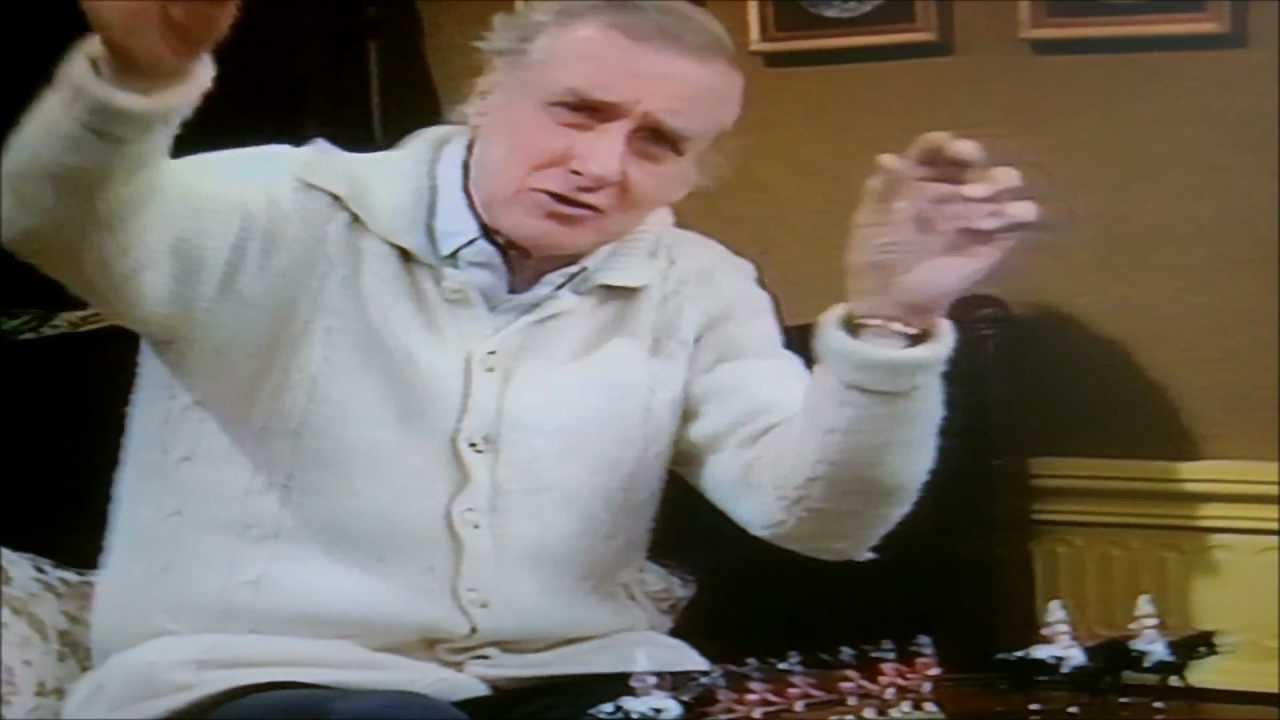 Spike Milligan and his toy soldiers