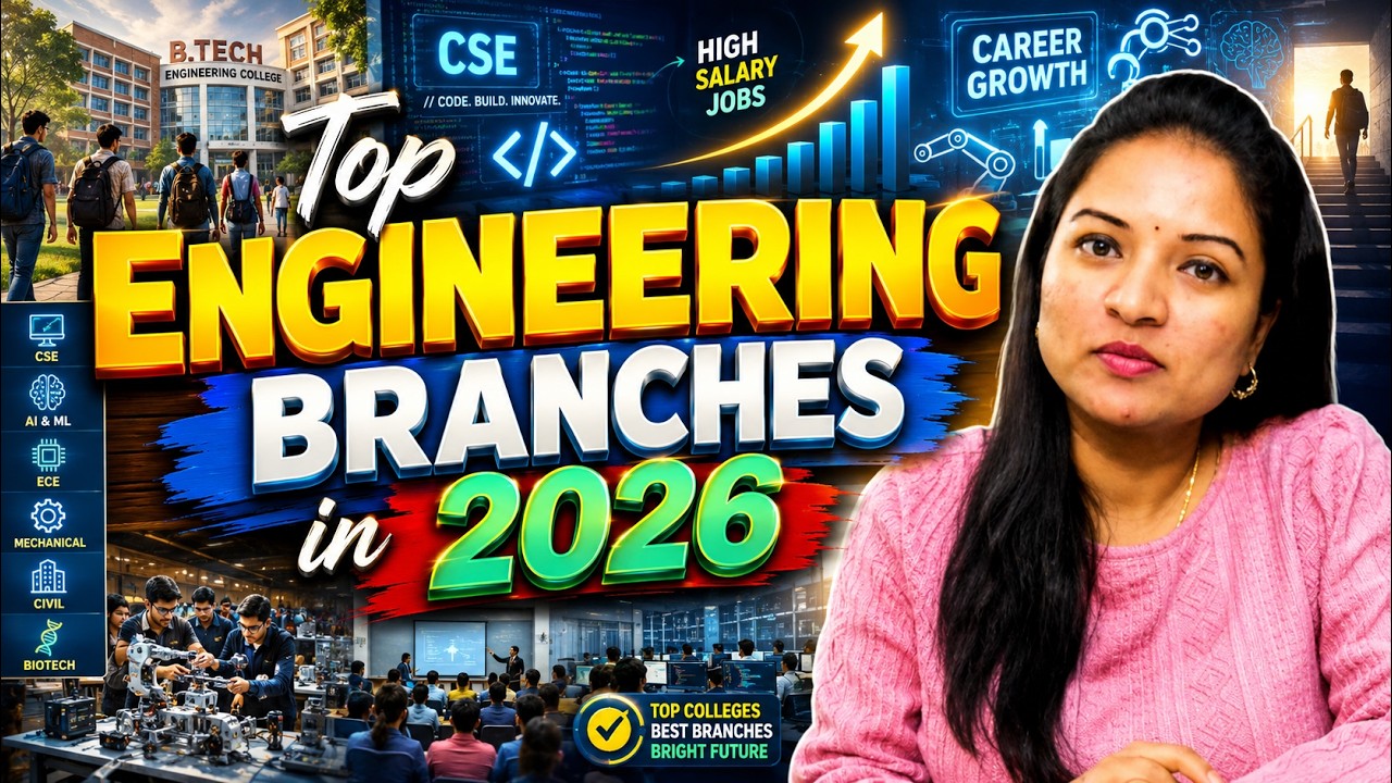 Top Engineering Branches in 2026 | Top 10 best branch in engineering | CSE, EEE, MECH, ECE, CIVIL...