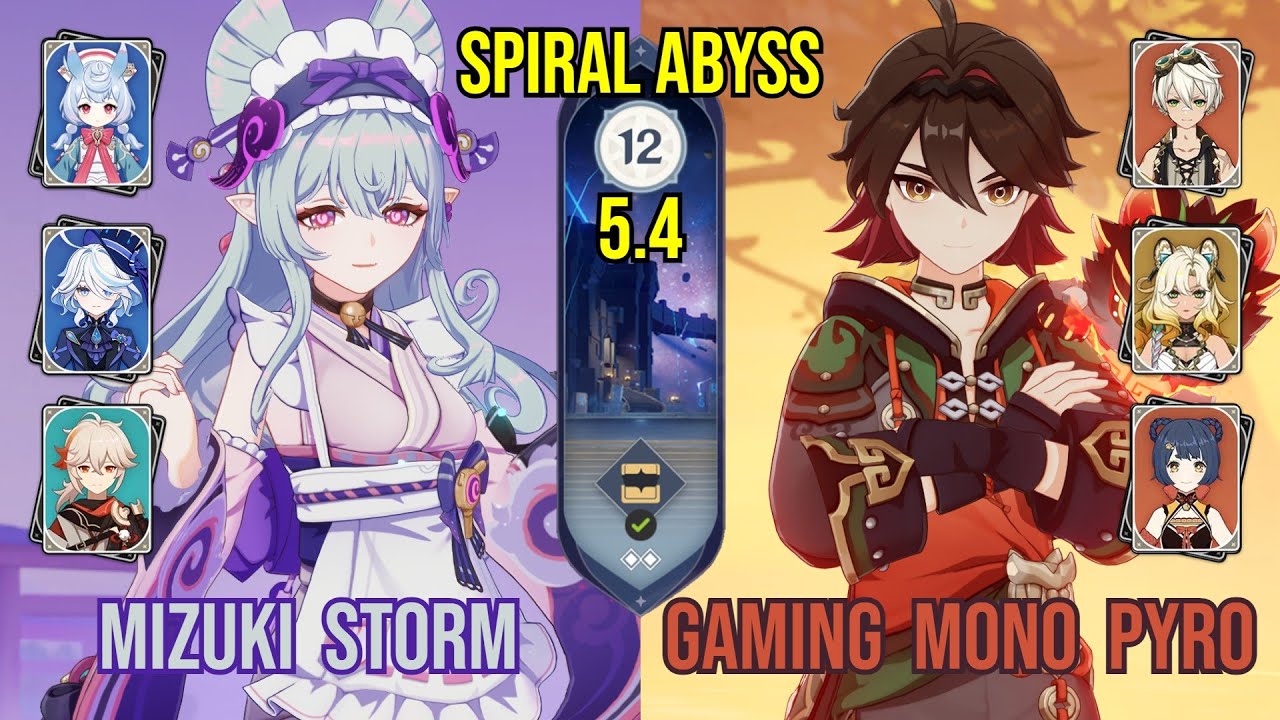 C0 Mizuki Storm + C6 Gaming Mono Pyro | Spiral Abyss 5.4 | Genshin Impact