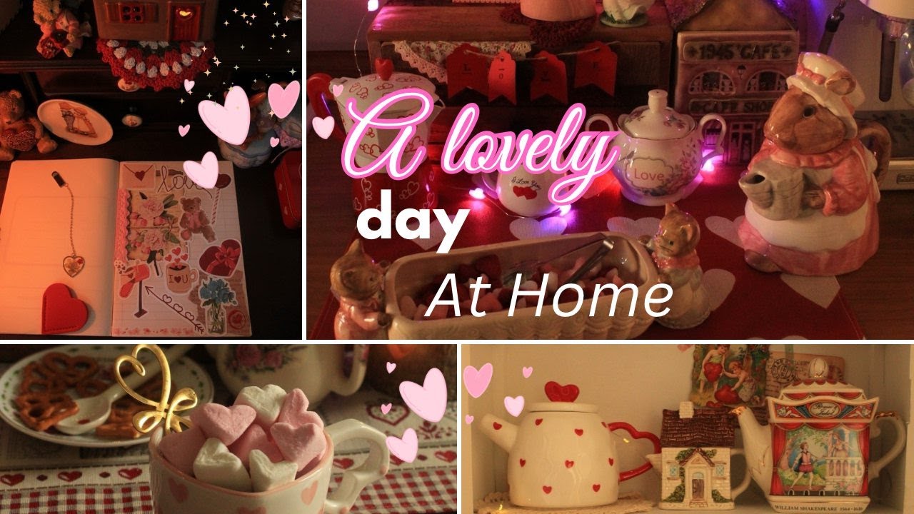 A lovely day at home❤️/una giornata rilassante a casa🎀/happy Valentine's Day/cookies🍪/scrapbooking