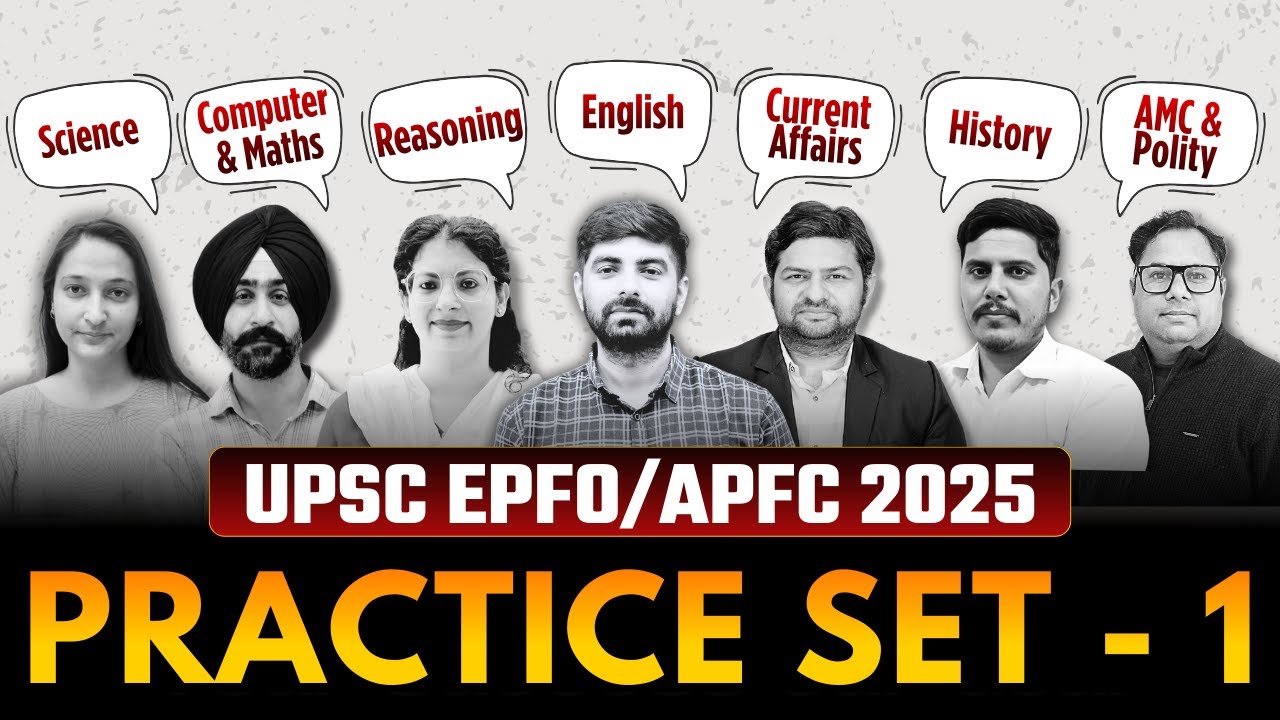 UPSC EPFO APFC 2025 | Practice Set  - 1 | Success Tree
