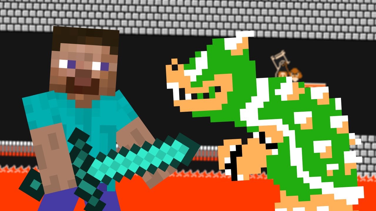 Minecraft Steve VS. Bowser's Castle | Mario Animation
