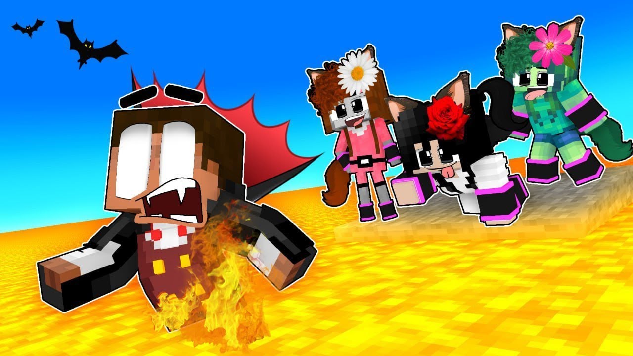 Floor is Lava Cute Story Werewolf vs Vampire - Animation