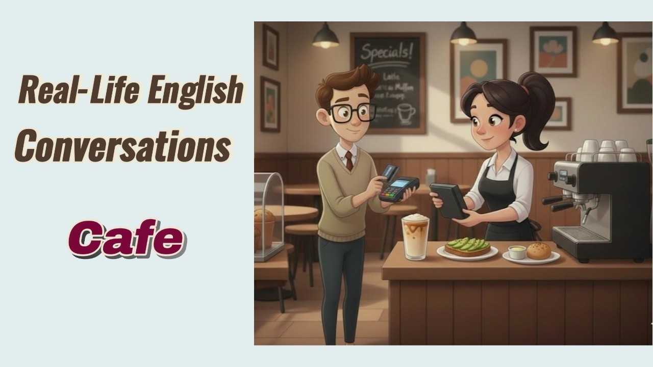 Real-Life English conversations at a Café #englishconversation