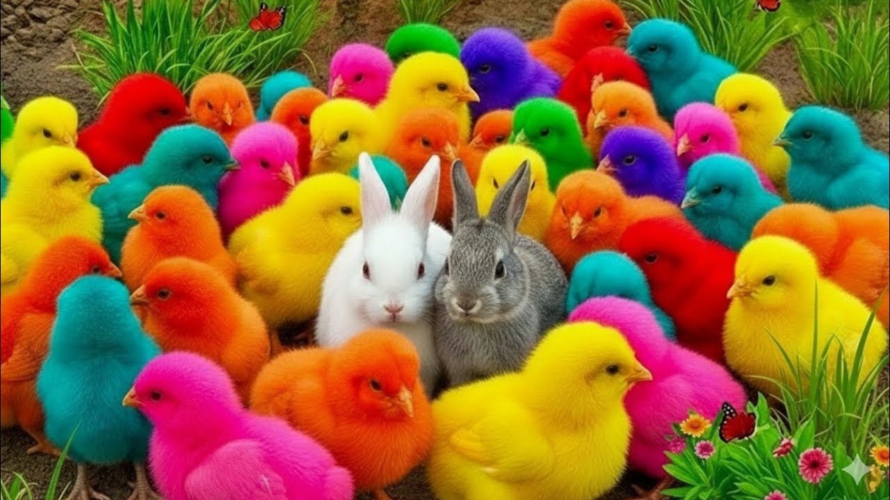 Tangkap Ayam Lucu, ayam warna warni, ayam rainbow, kelinci lucu, bebek lucu, ikan koi, Hewan Lucu