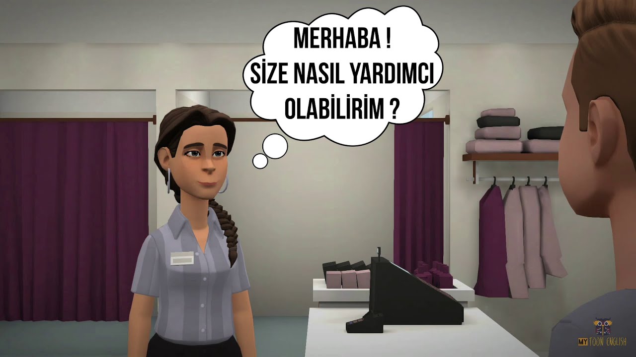 Mytoonenglish- Animasyonlu Diyaloglarla İngilizce Alışveriş Terimleri Öğren ! 
