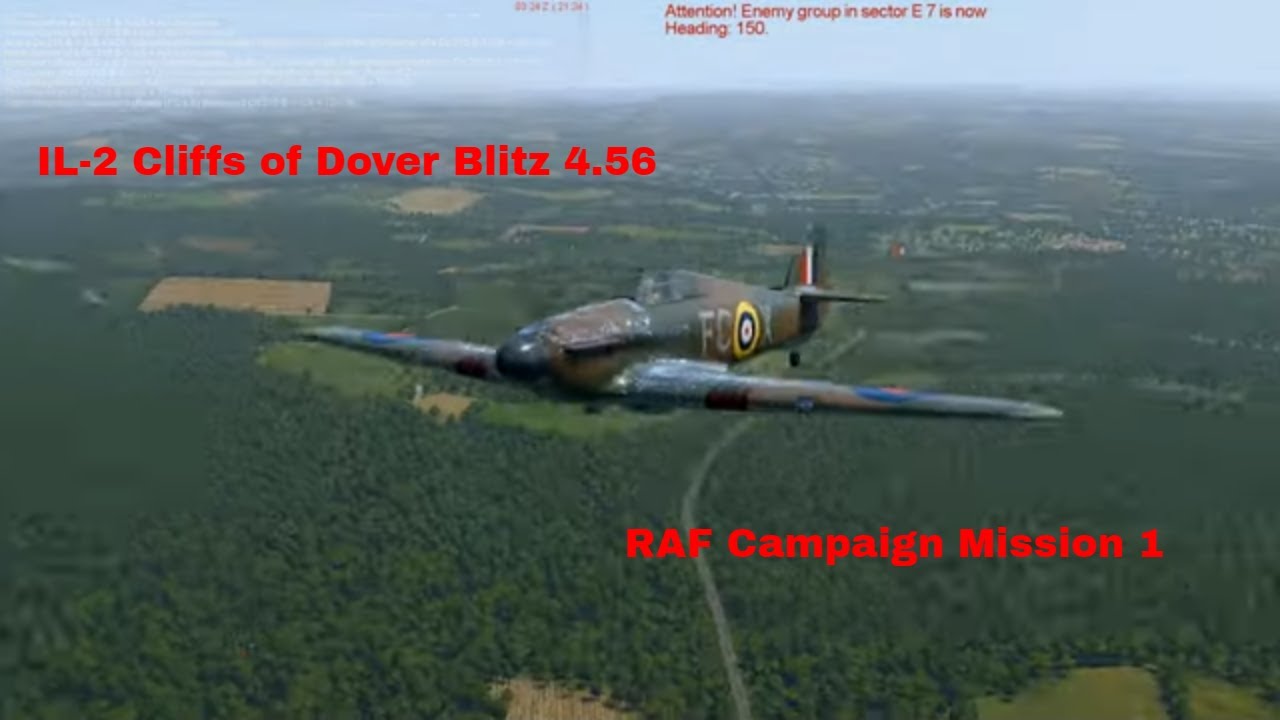 IL-2 Cliffs of Dover Blitz 4.56 RAF Campaign | Mission 1: Do 217 Bomber Intercept | 1440p