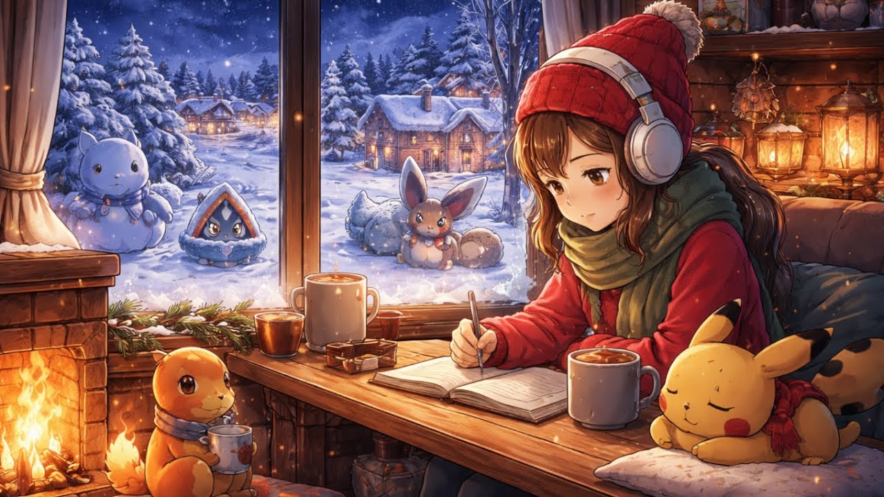 🌨️ Pokémon LoFi Winter 2026 Edition ❄️ | Cozy Chill Beats for Study, Relax & Sleep