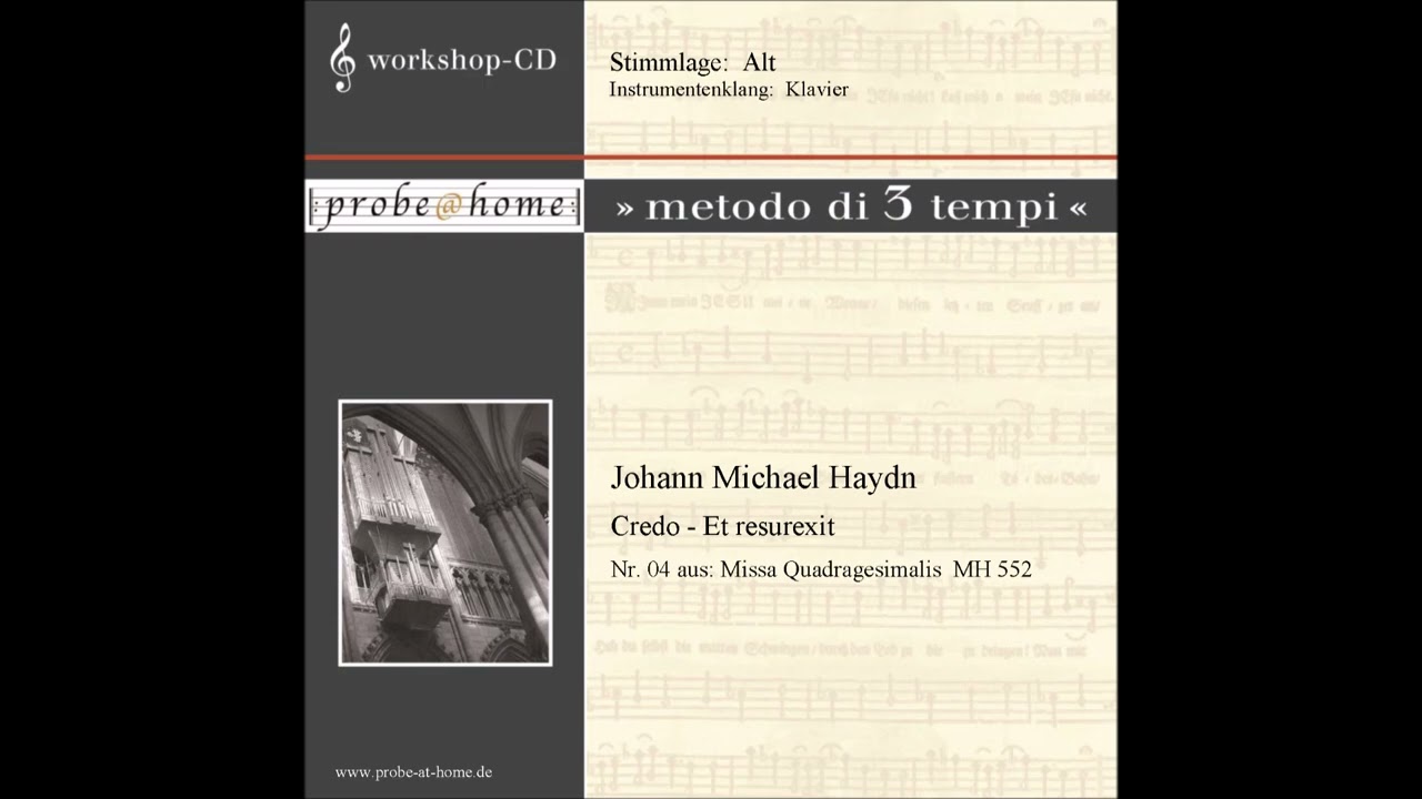 Credo-Et resurexit-Missa Quadragesimalis MH552 - J.M. Haydn - Alto - Alt - T2