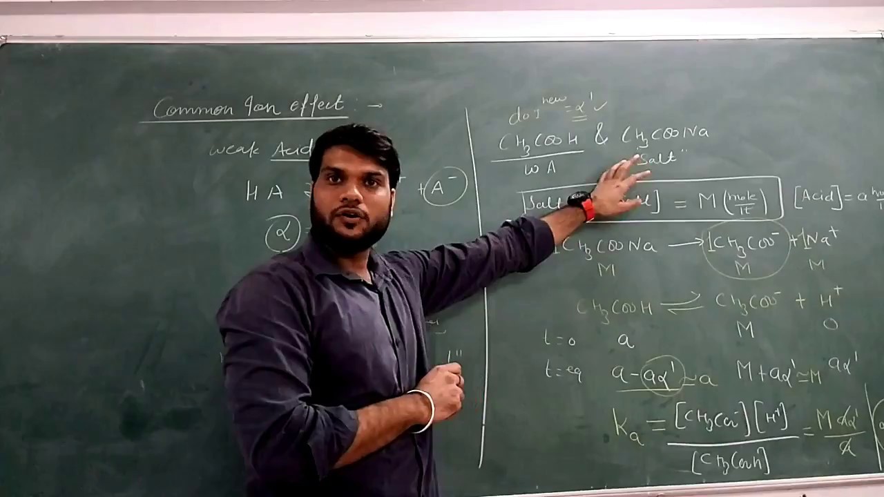 Common Ion Effect (ionic equilibrium) By Arvind Arora sir
