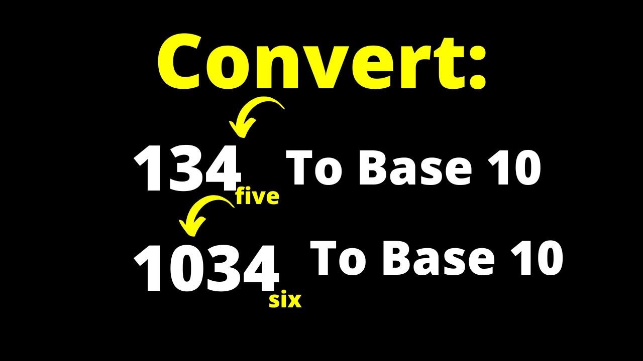 How To Convert Number From Other bases to Base Ten (10) Very Fast  | Step by Step guide...