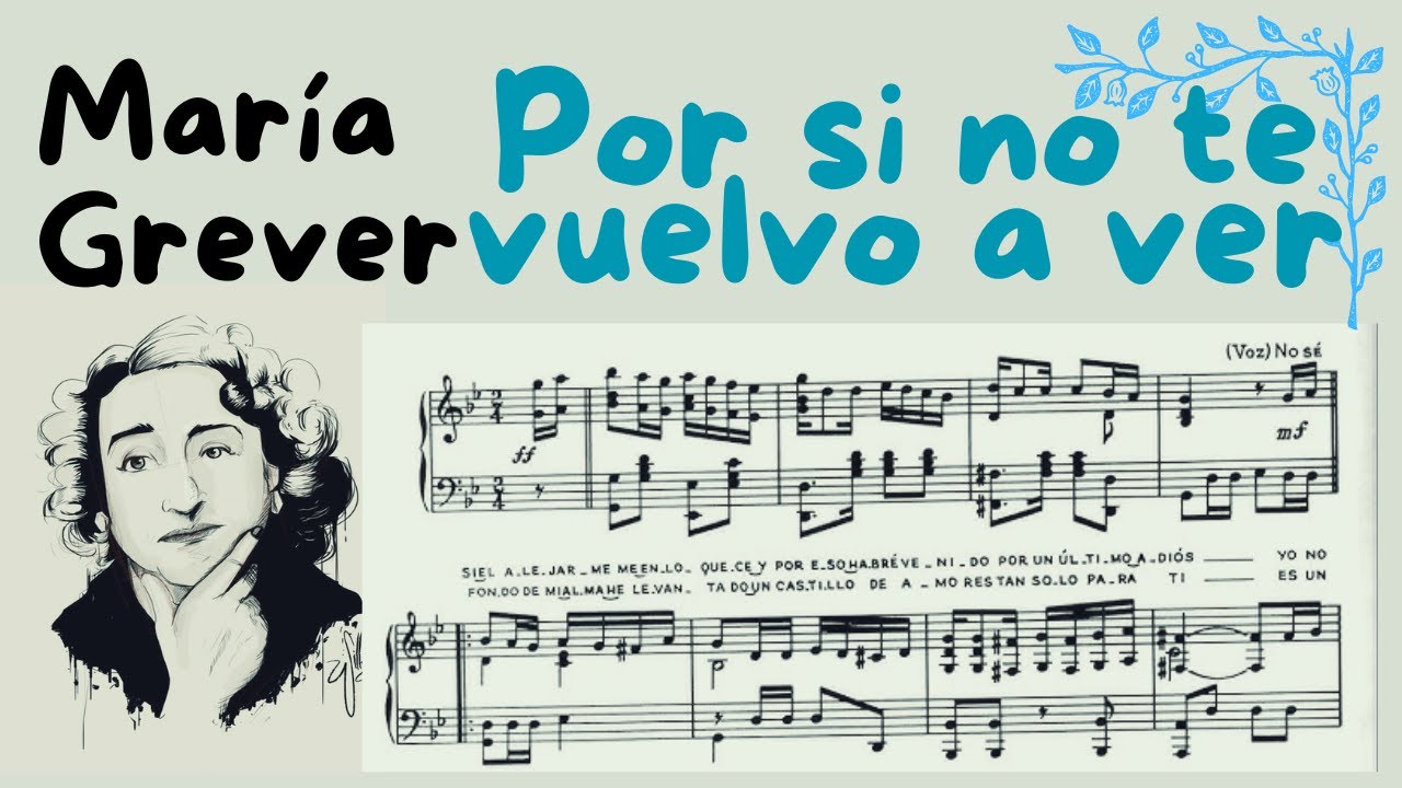 Por si no te vuelvo a ver (acompañamiento piano)- María Grever