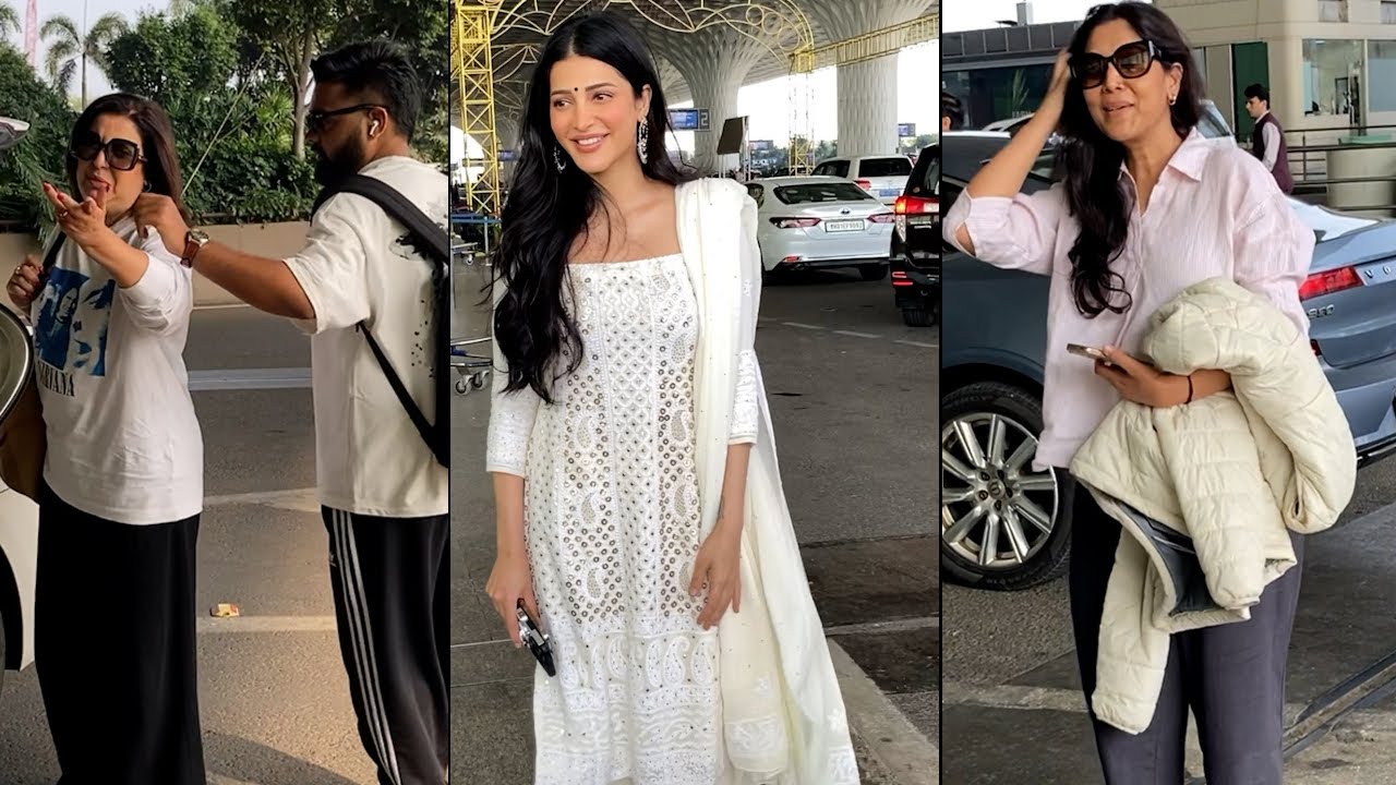 Shruti Haasan, Farah Khan, Sakshi Tanwar Flying From Mumbai Spotted At Airport | MS shorts