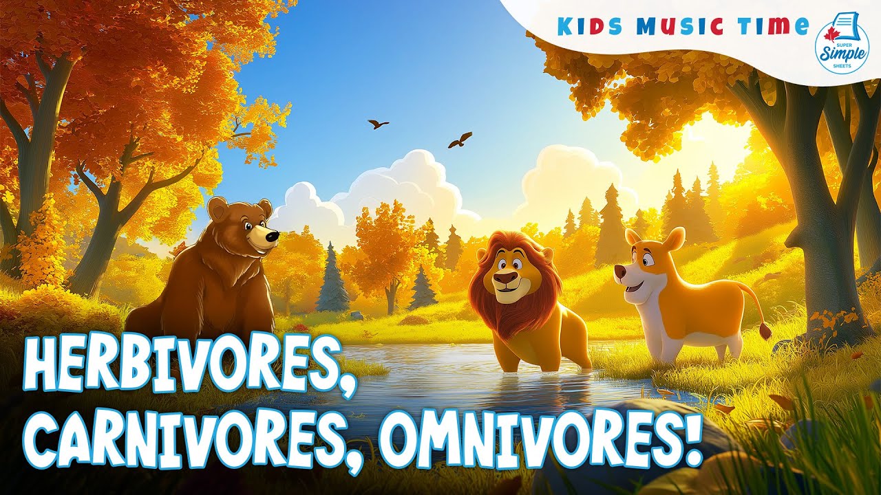 Herbivores, Carnivores, and Omnivores Song &ndash; Fun Animal Learning for Kids