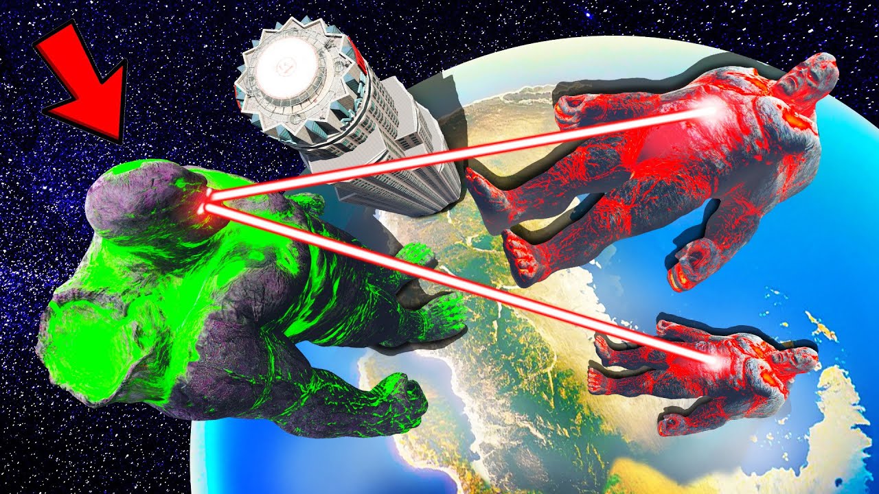GTA 5 | SHINCHAN DRAWS GREEN GOD TO FIGHT LAVA GOD IN SPACE