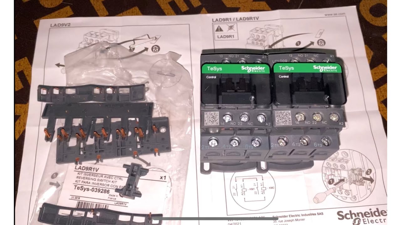 LAD9R1V Schneider interlocking. LC1D09 Schneider contactor का इंटरलॉक कैसे लगाते हैं.