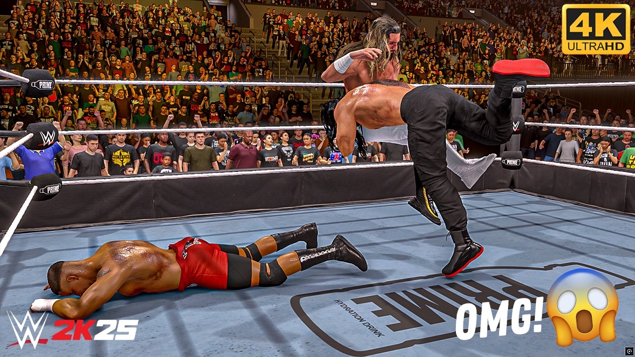 WWE 2K25 - Roman Reigns vs. Seth Rollins & Bron Breakker - 2 on 1 Handicap Match | PC [4K60]
