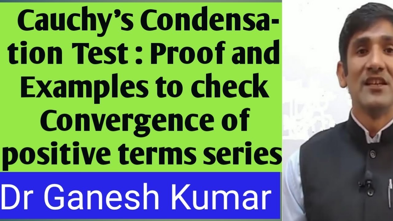 Cauchy's Condensation Test: Proof and Examples@ My Dear Maths