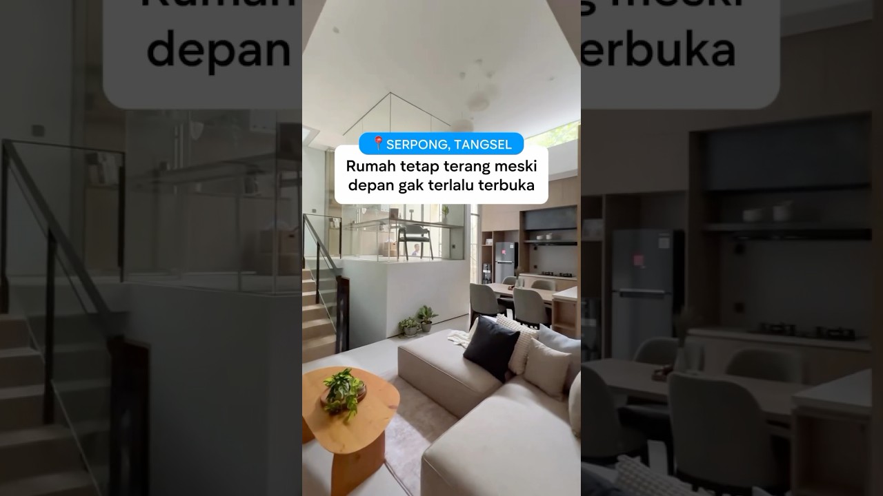 ‼️rumah konsep split level di Serpong, Tangsel. Harga 1,6 M #rumahidaman #shortvideo #serpong