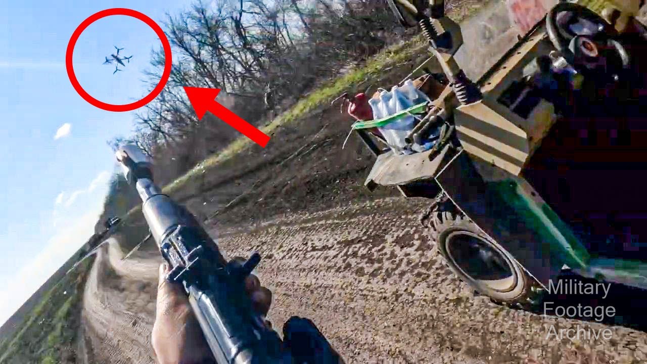 CLOSE CALL! Russian Soldiers Shot Down An Incoming Ukrainian Drone