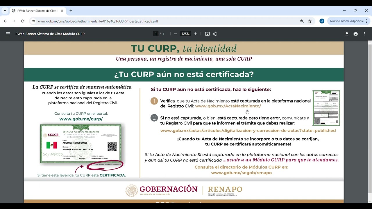 Como Certificar La CURP. SI a un no la tienes certificada 2024