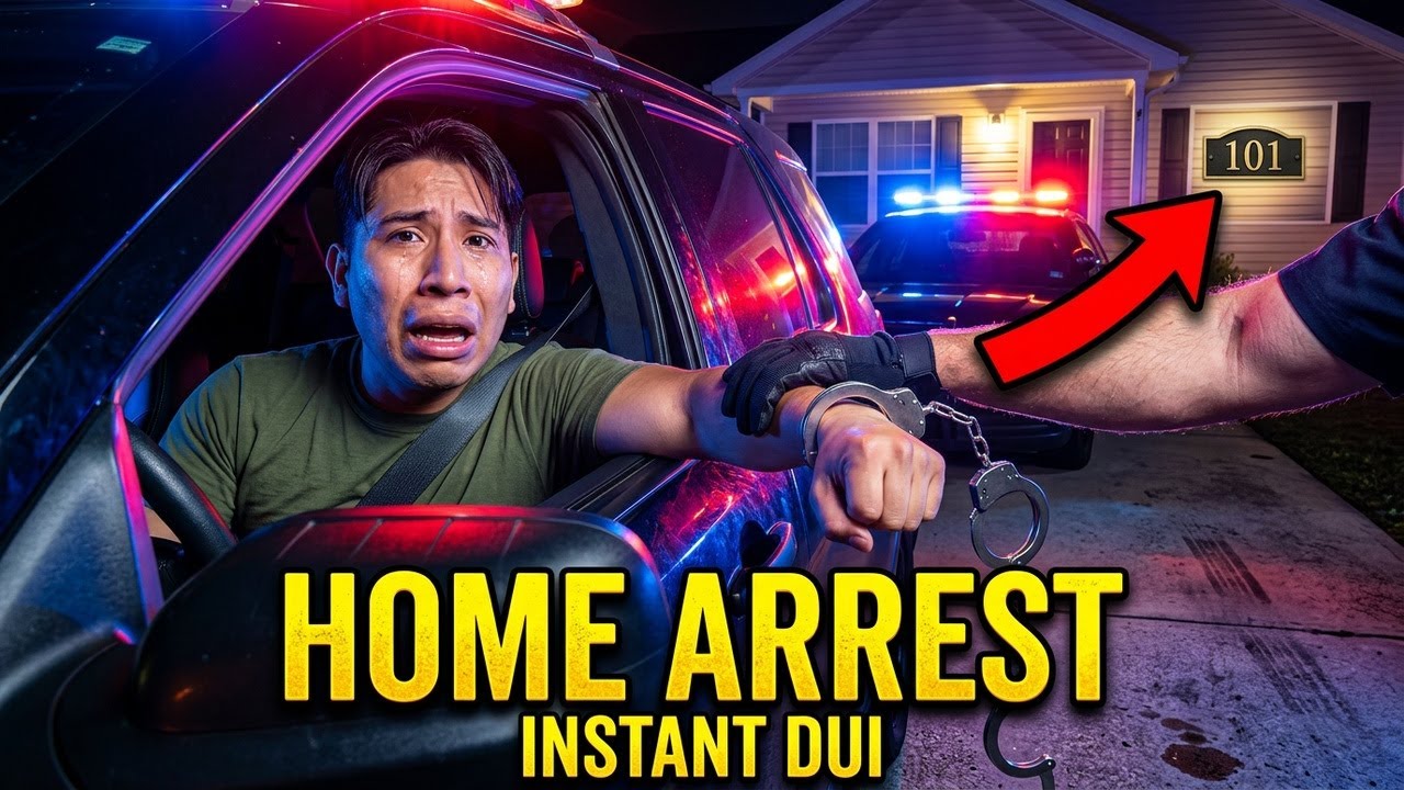 Arrested in His Own Driveway After Running a Stop