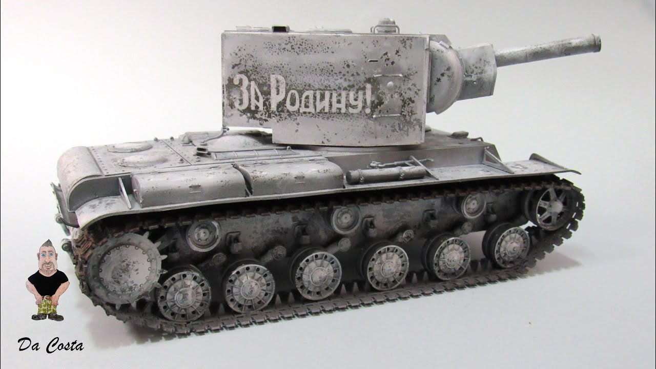 Filters and oils on the Winter Camouflage - Zvezda KV-2 1:35 Scale 😎