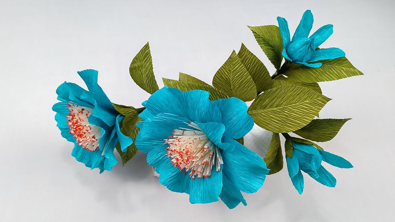 How To Make Camellia Flower From Crepe Paper  | Crafts Tutorial