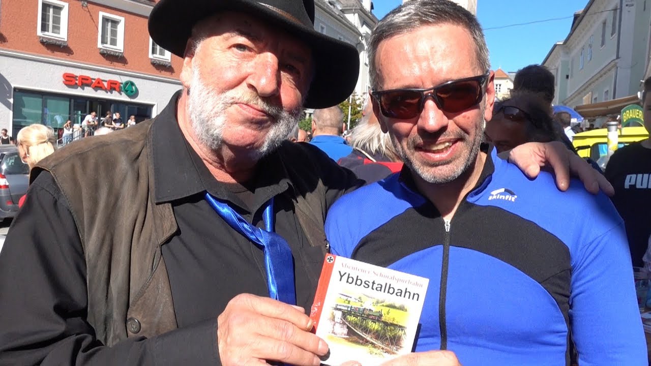 Kickl 2019 in Waidhofen mit Gegendemo