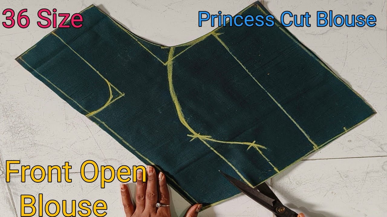 36 Size Princess Cut Blouse Ki Cutting |Princess Cut Blouse Full Tutotrial |प्रिंसेस कट ब्लाउज कटिंग