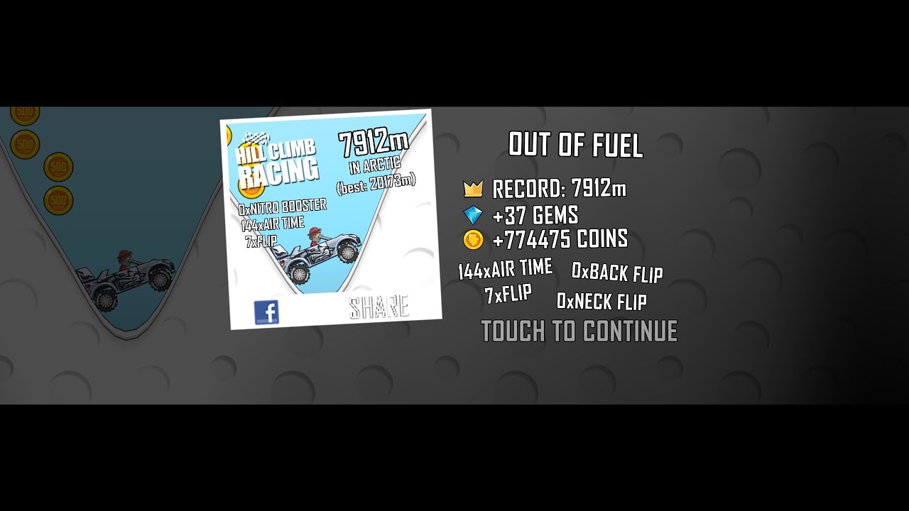 Hill Climb Racing: Rally Car + Arctic 7912m [WR]
