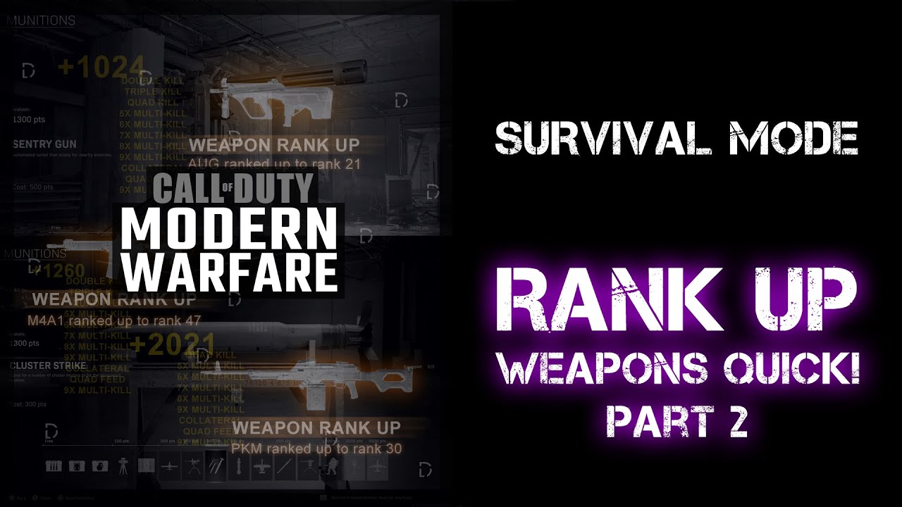 COD: MW Survival Mode: How to Rank Up Weapons Quick When Playing With Other Players (PT 2)