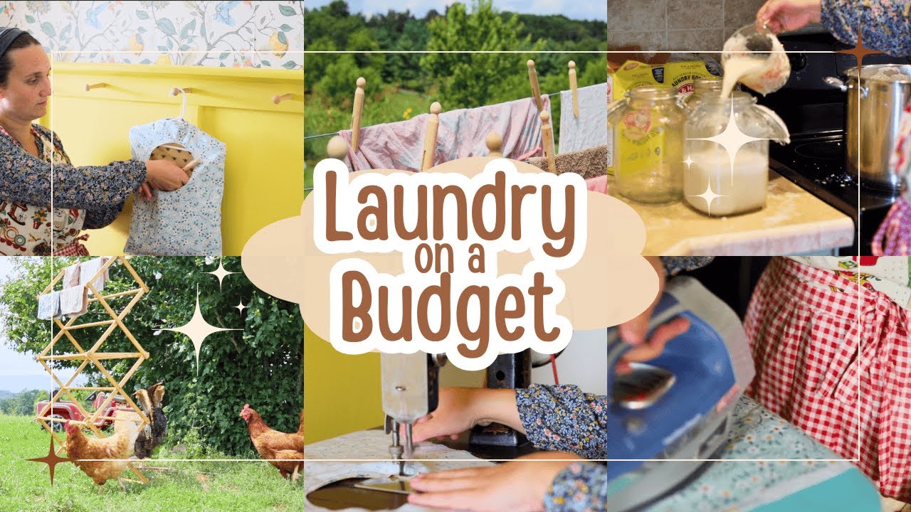 Frugal Laundry for a Family of 7 + DIY Clothespin Bag