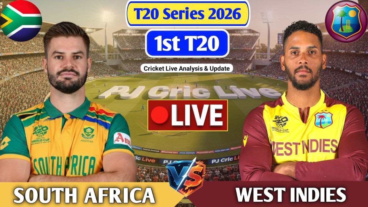 South Africa Vs West Indies 1st T20 Match | Live Score Analysis & Discussion | SA vs WI T20 Cricket