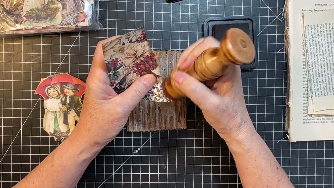 Mixed Media Monday! - Christmas Journal Toppers!