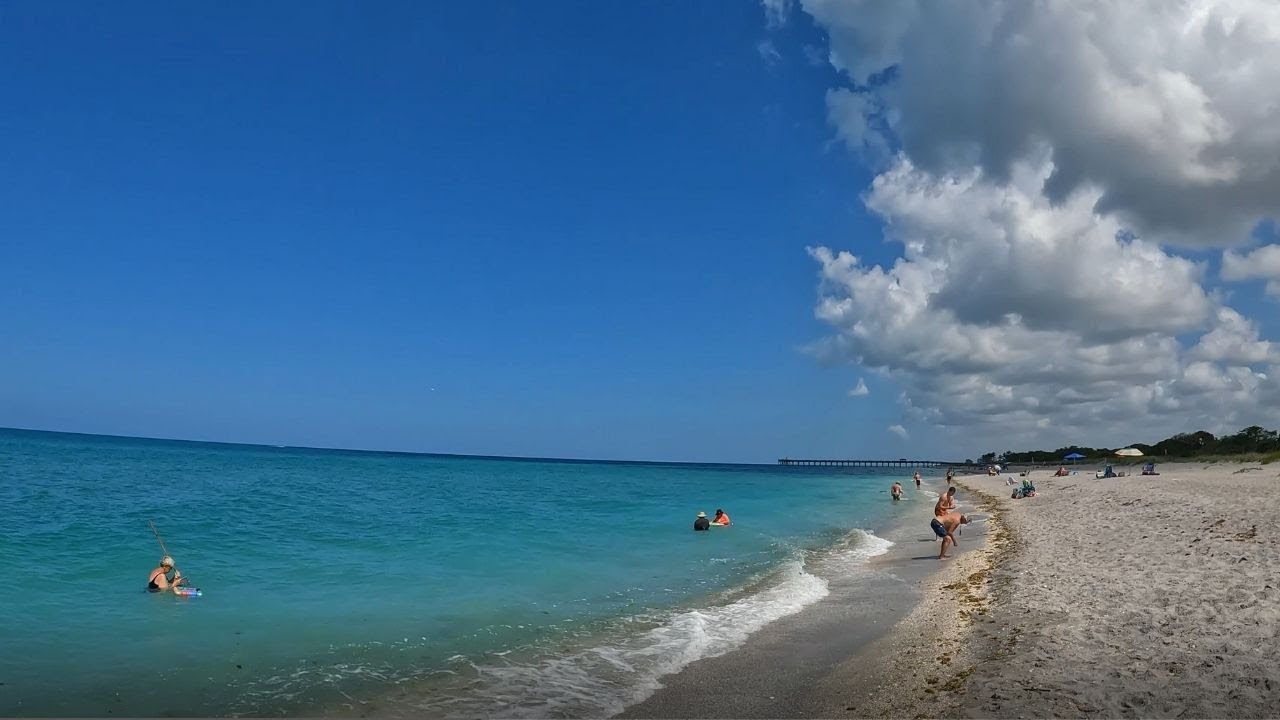 South Brohard Park, Beach Walk, Venice Florida (4K) Walk
