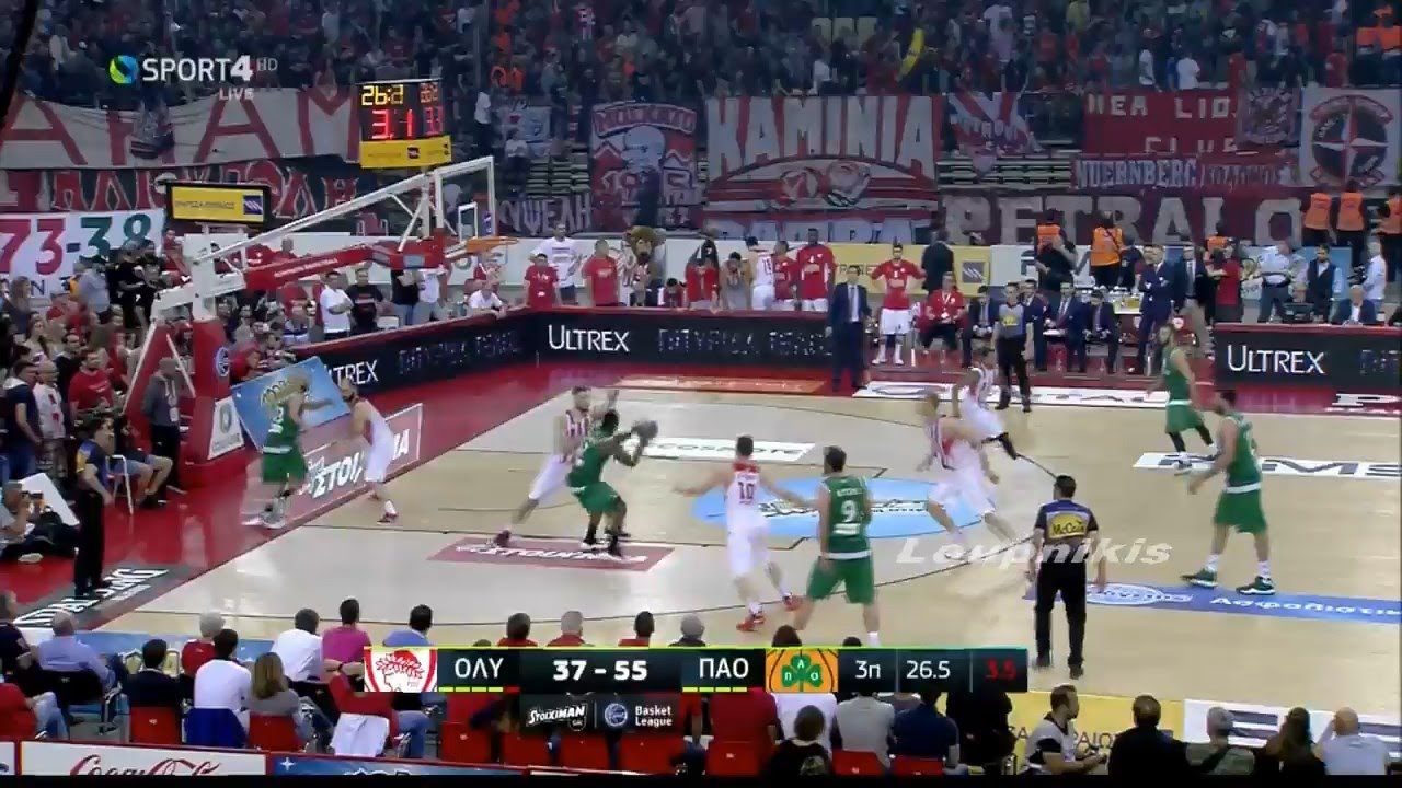 🏀 Ολυμπιακός - Παναθηναϊκός 51-66 Highlights - Basket League 5ος τελικός (2-3) {11/6/2017}