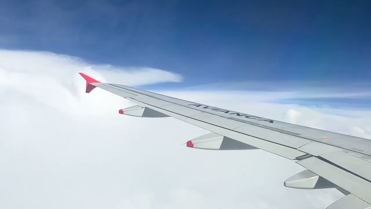 Flying over Colombia and Peru Region