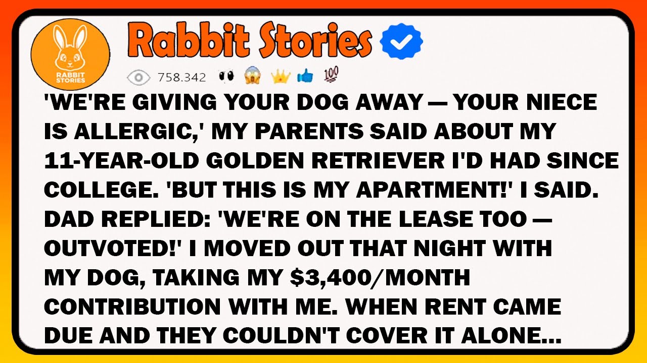 'We're Giving Your Dog Away — Your Niece Is Allergic,' My Parents Said About My 11-Year-Old Golden..