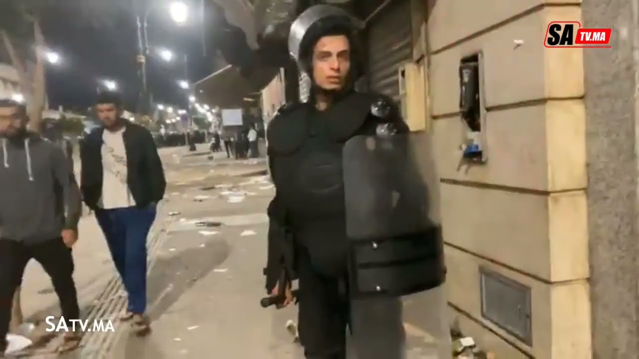 شاهد مخلفات أعمال الشغب بإنزكان .. لا حول و لا قوة إلا بالله 