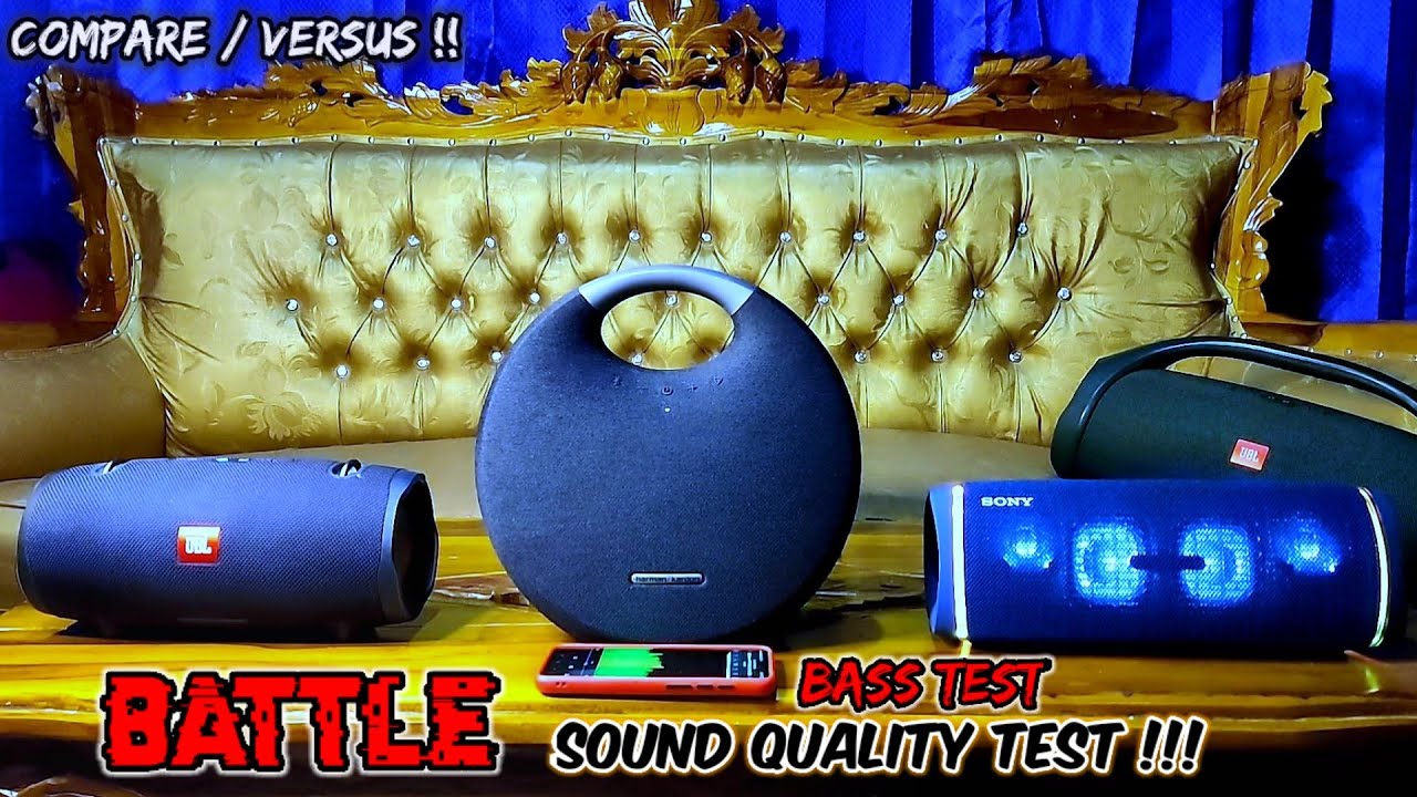 ONYX STUDIO 5 против JBL XTREME 2 против SONY SRS XB43 (англ. Sub и другие)