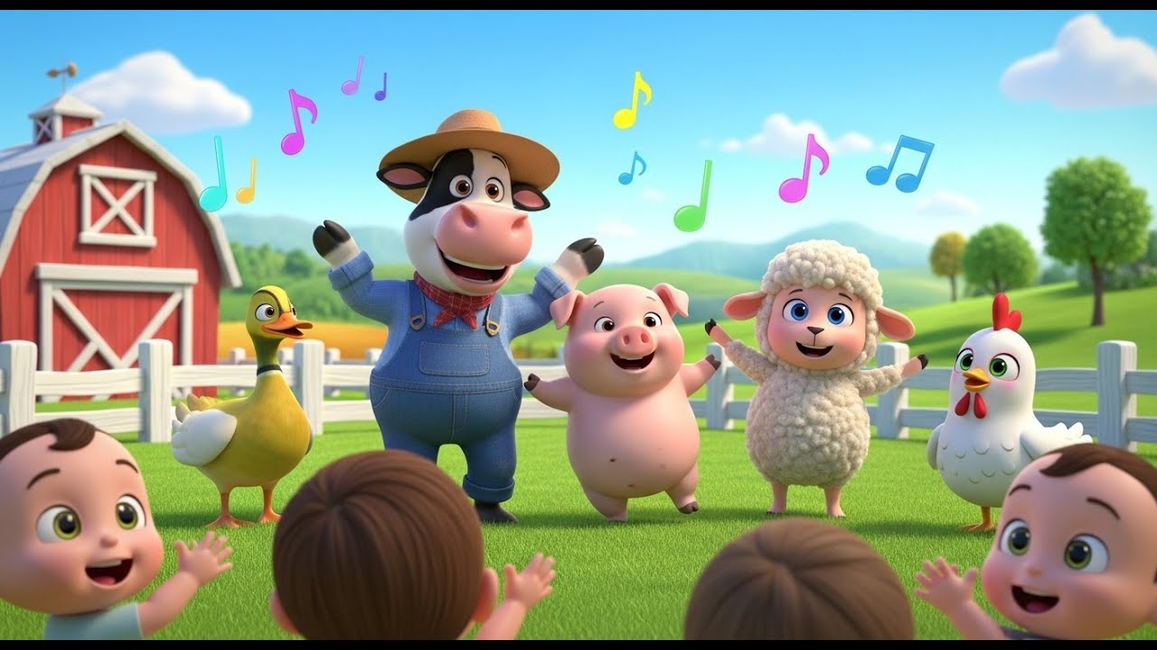 Old MacDonald Had a Farm 🚜🐄 | Fun Animal Sounds Song for Toddlers | Baby Giggles TV