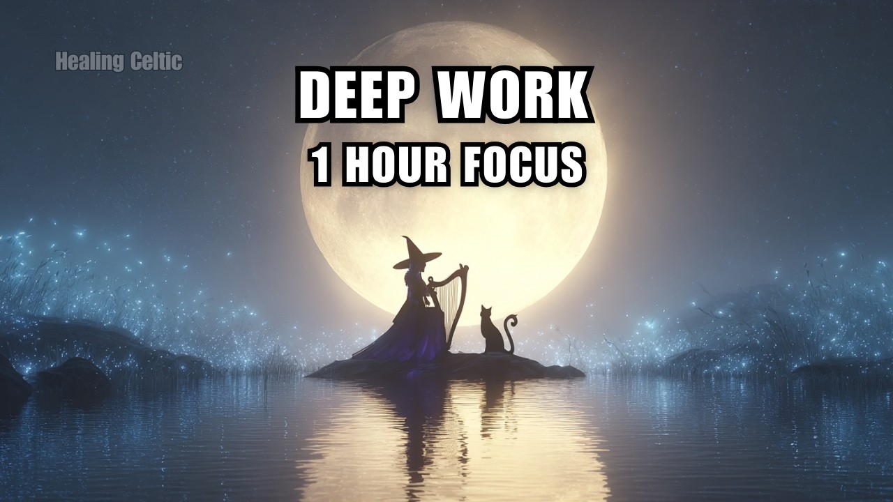 Deep Focus Celtic Music 🌙 A Quiet Night with the Witch & Her Black Cat　【vol .Ⅲ】