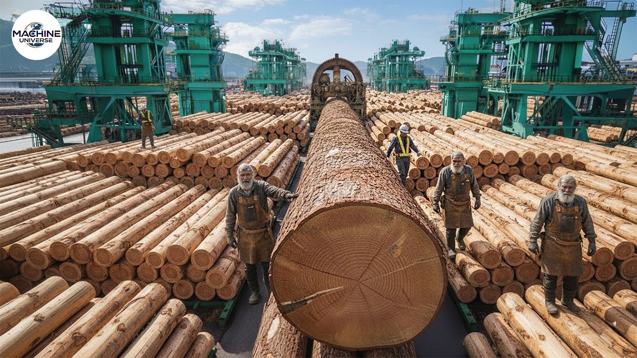Inside USA’s Most Advanced $1.2 Billion Sawmill – From Giant Logs to Precision Lumber and Panels!